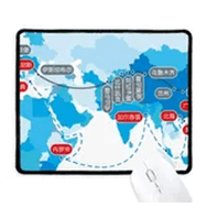 Dıythinker Vektör Diyagram Yolculuk İpek Yol Haritası Kaymaz Mouse Pad