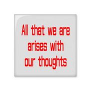 Dıythinker We Arises With Thoughts Buda Alıntı Parlak 10x10 cm Seramik Karo