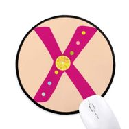 Dıythinker X Alfabe Turuncu Meyve Sevimli Desen Yuvarlak Kaymaz Mouse Pad