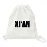 Dıythinker Xi'an Çin Şehir Adı Kanvas İpli Sırt Çantası