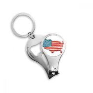 Dıythinker Yıldızlar ve Çizgiler Amerika Bayrağı Haritası Ülke Şehir Anahtarlık