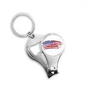 Dıythinker Yıldızlar ve Şeritler Bükülür Amerika Ülke Bayrağı Anahtarlık