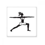 Dıythinker Yoga Kız Sağlıklı Spor Silüeti 15x15 cm Seramik Karo