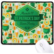 Dıythinker Yonca Bira Gökkuşağı İrlanda St.Patricts Day Kaymaz Mouse Pad