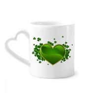 Dıythinker Yonca Kalp İrlanda St.Patricks Day Kahve Kupaları Çömlekçilik Seramik Kupa