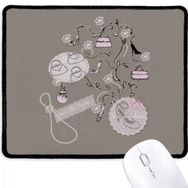 Dıythinker Yüksek Topuklu Ayakkabı Çiçek Çantası Desen Kaymaz Mouse Pad