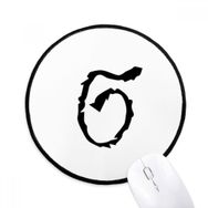 Dıythinker Yunan Alfabesi Sigma Siyah siluet Yuvarlak Kaymaz Mouse Pad