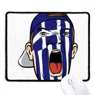 Dıythinker Yunanistan Bayrağı Yüz Makyaj Maskesi Çığlık Kap Kaymaz Mouse Pad