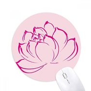 Dıythinker Yuvarlak Çiçek Bitki Lotus Çiçek Desenli Kaymaz Kauçuk Fare Altlığı