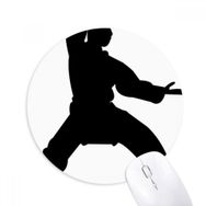 Dıythinker Yuvarlak Çin Dövüş Sanatı Shaolin Kung Fu Desenli Kaymaz Kauçuk Fare Altlığı