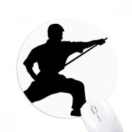 Dıythinker Yuvarlak Çin Shaolin Stick Kung Fu Kültürü Kaymaz Kauçuk Fare Altlığı