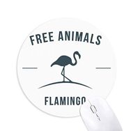 Dıythinker Yuvarlak Çizgi Film Flamingo Hayvan Mavi Silüet Kaymaz Kauçuk Fare Altlığı