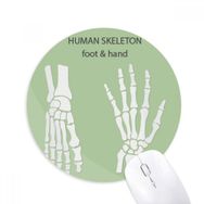 Dıythinker Yuvarlak İnsan İskeleti El ve Ayak Kaymaz Kauçuk Fare Altlığı