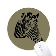 Dıythinker Yuvarlak Özelliği Zebra Kafası Kahverengi Hayvan Kaymaz Kauçuk Fare Altlığı
