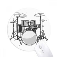 Dıythinker Yuvarlak Şarkı Müzik Davul Kiti Enerji İllüstrasyonu Kaymaz Kauçuk Fare Altlığı