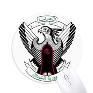 Dıythinker Yuvarlak Sudan Afrika Ulusal Amblem Kaymaz Kauçuk Fare Altlığı