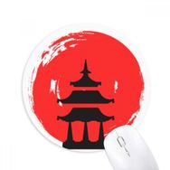 Dıythinker Yuvarlak Tapınağı Soyut Fırça Japonya Kaymaz Kauçuk Fare Altlığı
