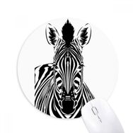 Dıythinker Yuvarlak Tek Basit Zebra Hayvan Kaymaz Kauçuk Fare Altlığı