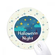 Dıythinker Yuvarlak The Sky of Halloween Gece Kaymaz Kauçuk Fare Altlığı