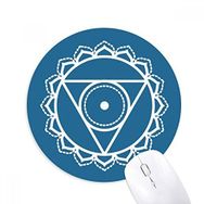 Dıythinker Yuvarlak Totem Çiçek Geometri Daire Sembolü Kaymaz Kauçuk Fare Altlığı