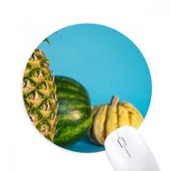 Dıythinker Yuvarlak Tropikal Meyve Ananas Taze Resim Kaymaz Kauçuk Fare Altlığı