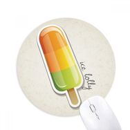 Dıythinker Yuvarlak Turuncu Sarı Yeşil Popsicle Tatlı Dondurma Kaymaz Kauçuk Fare Altlığı