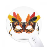 Dıythinker Yuvarlak Tüy Maskesi Happy Carnival Of Venice Kaymaz Kauçuk Fare Altlığı