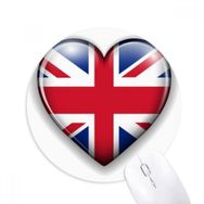 Dıythinker Yuvarlak Union Jack Kalp Şekilli İngiltere Bayrağı Kaymaz Kauçuk Fare Altlığı