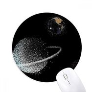 Dıythinker Yuvarlak Universe Earth Bulutsusu Beyaz Kaymaz Kauçuk Fare Altlığı