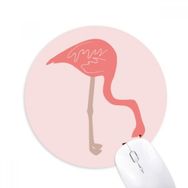 Dıythinker Yuvarlak Waiting Flamingo Desenli Kaymaz Kauçuk Fare Altlığı