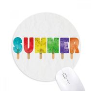 Dıythinker Yuvarlak Yaz İngilizce Kelime Popsicles Dondurma Kaymaz Kauçuk Fare Altlığı