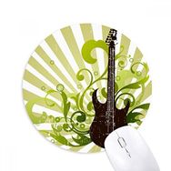 Dıythinker Yuvarlak Yeşil, Gitar Müzik Taze Desen Kaymaz Kauçuk Fare Altlığı
