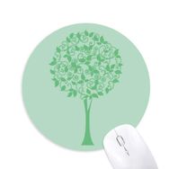 Dıythinker Yuvarlak Yeşil Yuvarlak Ağaç Yaprakları Çiçek Kaymaz Kauçuk Fare Altlığı