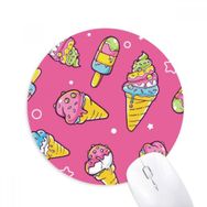 Dıythinker Yuvarlak Yıldız Pembe Şeker Popsicle Dondurma Kaymaz Kauçuk Fare Altlığı