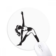 Dıythinker Yuvarlak Yoga Kız Germe Silueti Kaymaz Kauçuk Fare Altlığı