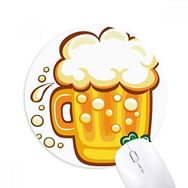 Dıythinker Yuvarlak Yonca Sarı Bira İrlanda St.Patrick's Day Kaymaz Kauçuk Fare Altlığı
