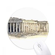 Dıythinker Yuvarlak Yunanistan Atina Akropolis Kaymaz Kauçuk Fare Altlığı