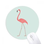 Dıythinker Yuvarlak Yürüme Flamingo Desenli Kaymaz Kauçuk Fare Altlığı
