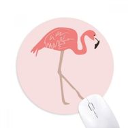 Dıythinker Yuvarlak Yürüme Flamingo Desenli Pembe Kaymaz Kauçuk Fare Altlığı