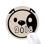 Dıythinker Yuvarlak Yuvarlak Köpek Happy New Year 2018 Kaymaz Kauçuk Fare Altlığı