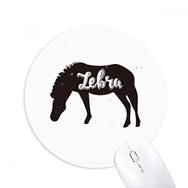Dıythinker Yuvarlak Zebra Siyah ve Beyaz Hayvan Kaymaz Kauçuk Fare Altlığı