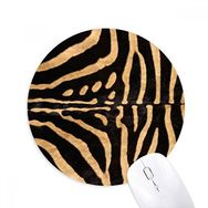 Dıythinker Yuvarlak Zebra Tüy Soyut Tasarım Kaymaz Kauçuk Fare Altlığı