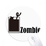 Dıythinker Yuvarlak Zombi Kokteyl Kelime Zombi Kaymaz Kauçuk Fare Altlığı