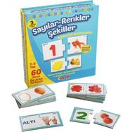Diytoy DIY-ESRS-1444 Okul Öncesi Sayılar Renkler Şekiller Eğlenceli Bulmacalar Oyun Seti