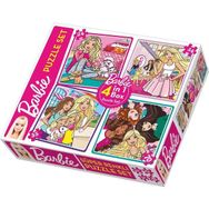 Diytoy Taba Grup 1888 Süper Renkli 4'ü 1 Arada Puzzle Set - Barbie / 24+35+54+70 Parça Puzzle