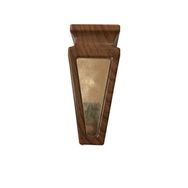 Dizayn Amalfi Ahşap Plexi Altın 15 cm Turkuaz Ayak