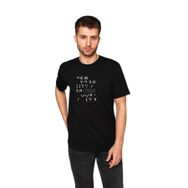 DK DAKSEL DAKS-0-4360 Baskılı Siyah Erkek T-shirt
