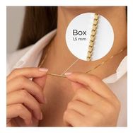 Dkmn 925 Ayar Kalın Box Zincir Gümüş Kadın Kolye