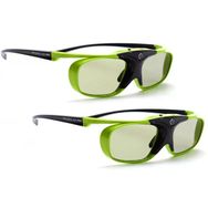 Dlp 3D Projektörler/Işınlayıcılar İçin 2X Hi-Shock Lime Heaven Dlp Link 3D Gözlük | Acer, Benq, Viewsonic, Optoma, Lg İle Uyumlu | 96-200Hz, 32G, Usb Şarj Edilebilir