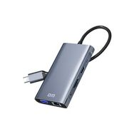 DM CHB055 Type-C to HDMI VGA RJ45 Ethernet 3xUSB 3.0 Aux PD TF SD Kart Okuyucu Dönüştürücü